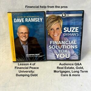 Financial Help 2-Pack Dave Ramsey Suze Orman Debt Help for Individuals DVD's